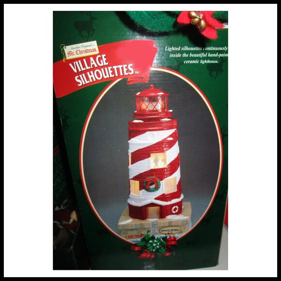 il_fullxfull.7485834409_9955.jpg Mr Christmas Village Silhouettes Whiteshoal\'s Lighthouse Motion Lights